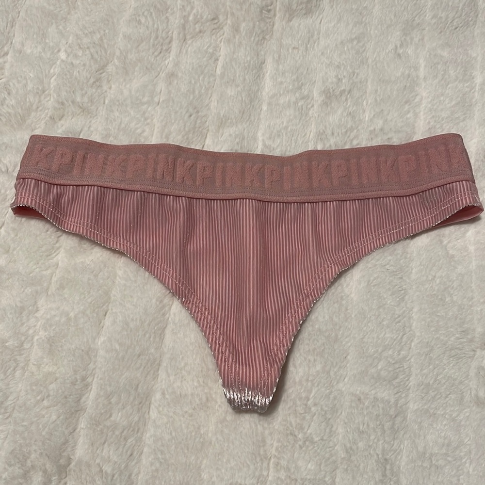 Victoria’s Secret NWOT pink velvet thong